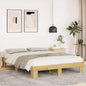 Estructura de cama sin colchón 135x190 cm madera maciza de roble