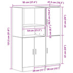 Mueble de cocina 2 piezas madera contrachapada blanca