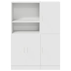 Mueble de cocina 2 piezas madera contrachapada blanca