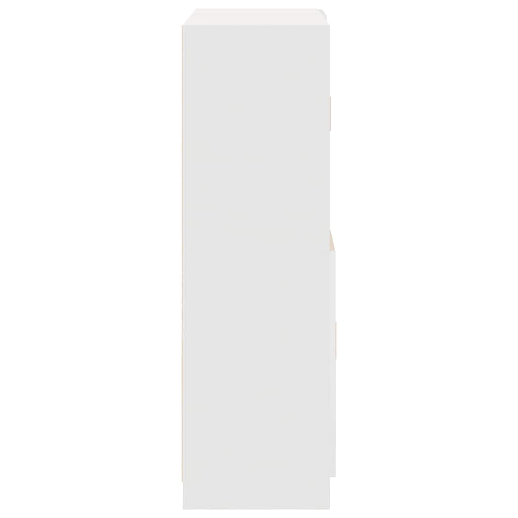 Mueble de cocina 2 piezas madera contrachapada blanca