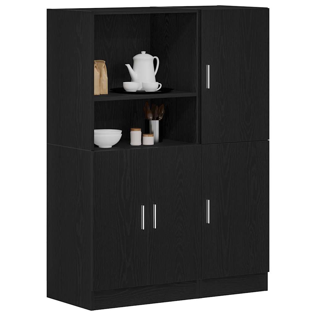 Mueble de cocina 2 piezas madera contrachapada blanca