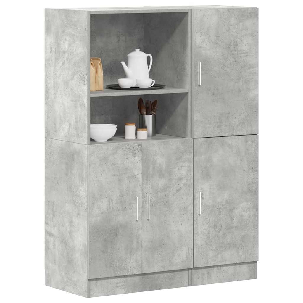 Mueble de cocina 2 piezas madera contrachapada blanca