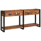 Consolas 2 pcs Multicor Madeira de demolição maciça