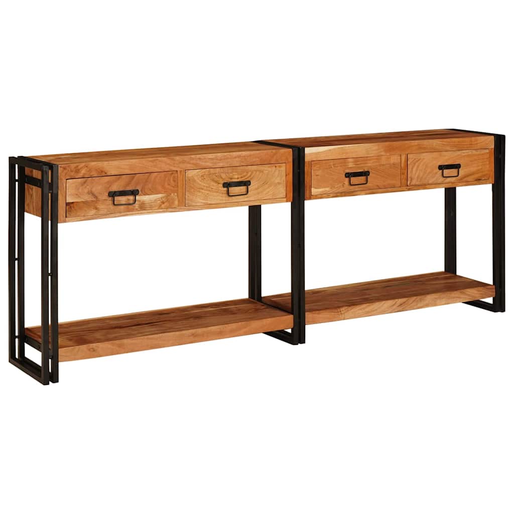 Console tables 2 pcs Multicolour Solid reclaimed wood