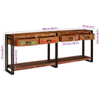 Mesas consola 2 pcs Multicolor Madera sólida recuperada