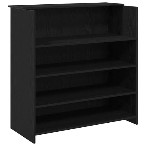Escritorio de recepción roble negro 100x50x103,5 cm madera de ingeniería