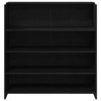 Escritorio de recepción roble negro 100x50x103,5 cm madera de ingeniería