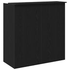 Escritorio de recepción roble negro 100x50x103,5 cm madera de ingeniería