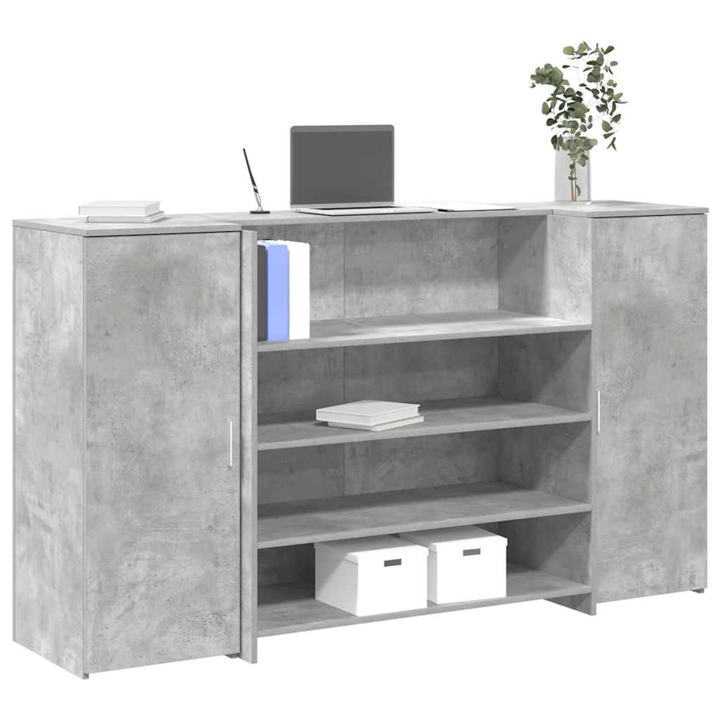Escritorio de recepción roble negro 100x50x103,5 cm madera de ingeniería