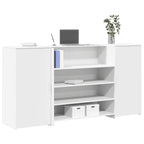 Escritorio de recepción roble negro 100x50x103,5 cm madera de ingeniería