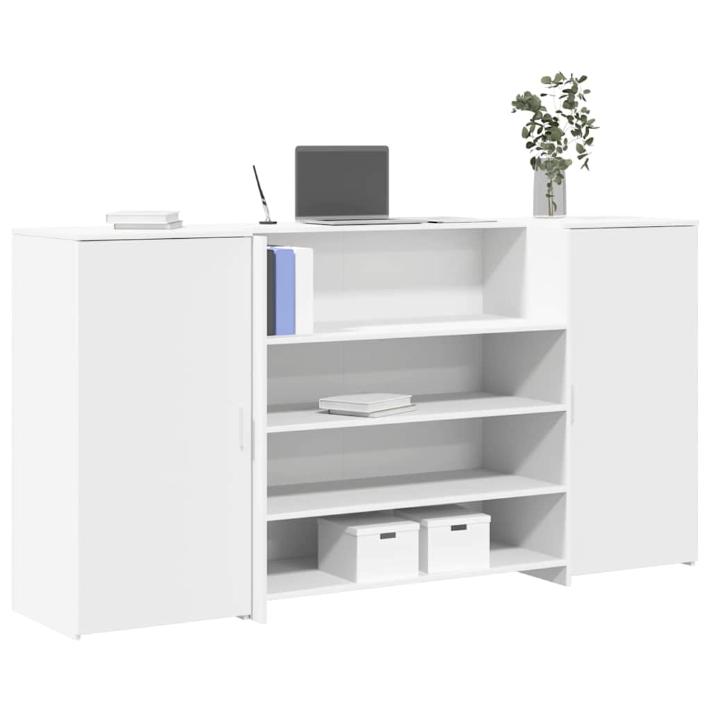 Escritorio de recepción roble negro 100x50x103,5 cm madera de ingeniería