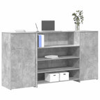 Escritorio de recepción roble negro 100x50x103,5 cm madera de ingeniería