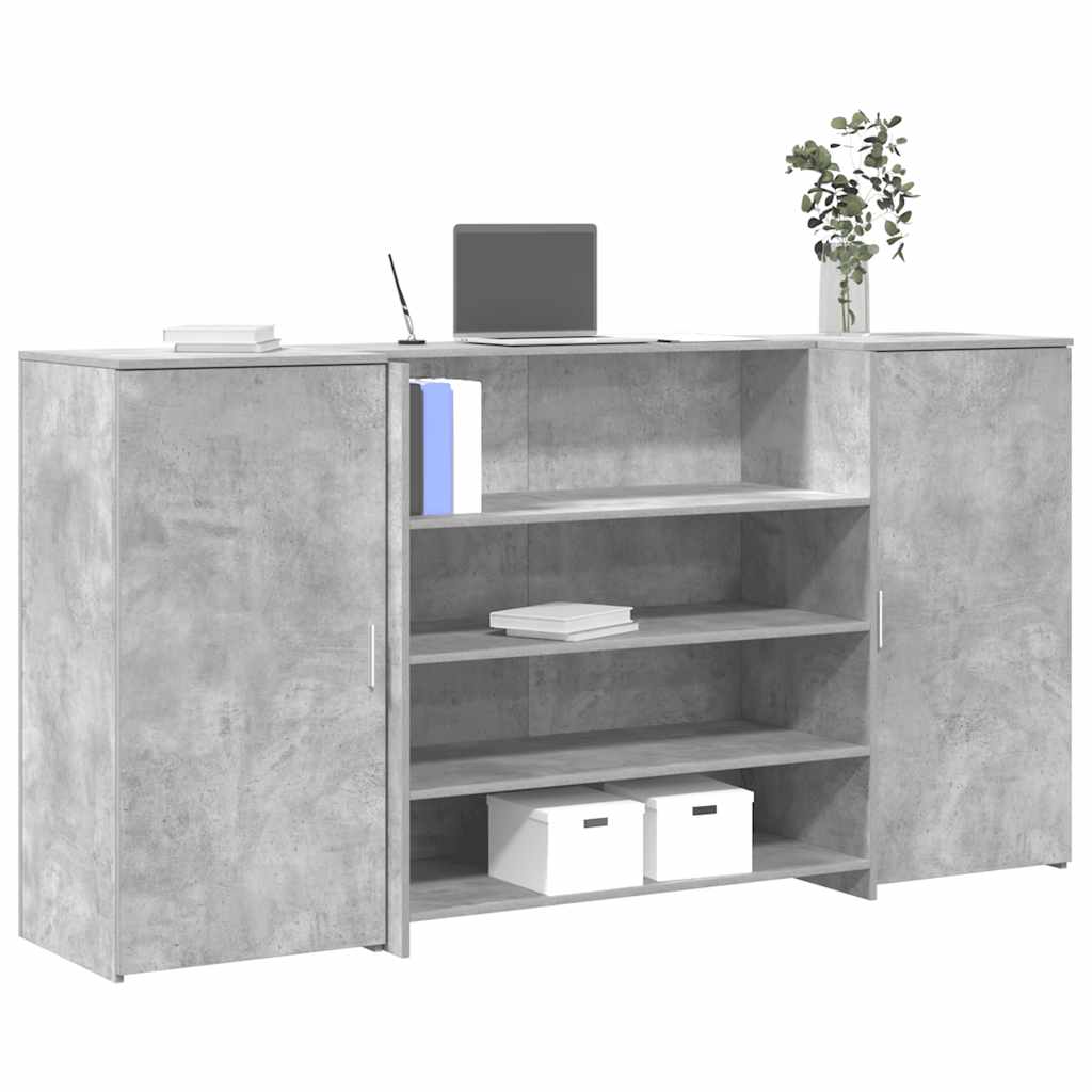 Escritorio de recepción roble negro 100x50x103,5 cm madera de ingeniería