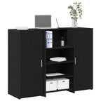 Escritorio de recepción roble negro 100x50x103,5 cm madera de ingeniería