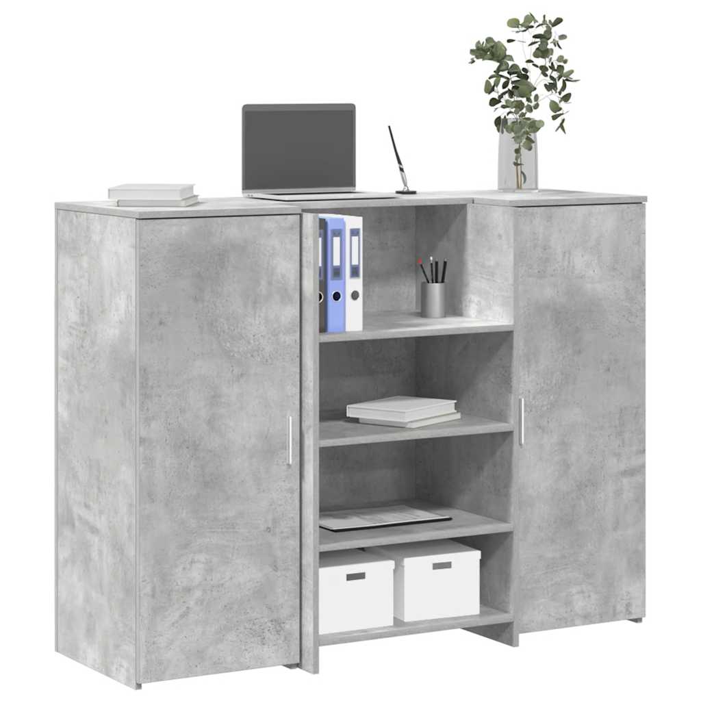 Escritorio de recepción roble negro 100x50x103,5 cm madera de ingeniería
