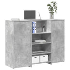 Escritorio de recepción roble negro 100x50x103,5 cm madera de ingeniería