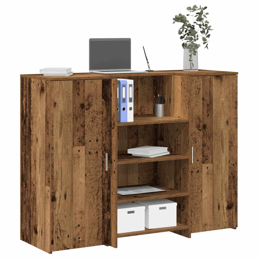 Escritorio de recepción roble negro 100x50x103,5 cm madera de ingeniería
