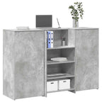 Escritorio de recepción roble negro 100x50x103,5 cm madera de ingeniería