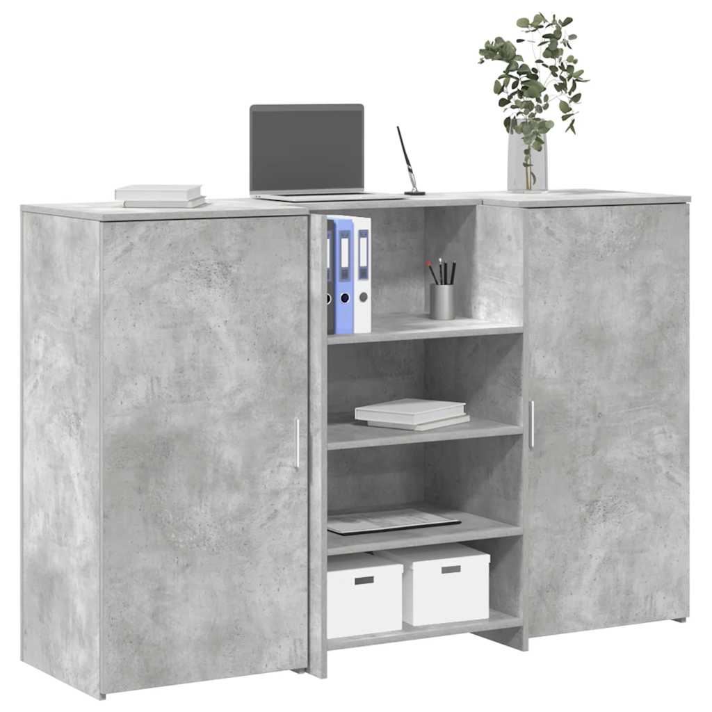 Escritorio de recepción roble negro 100x50x103,5 cm madera de ingeniería