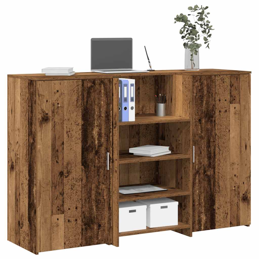 Escritorio de recepción roble negro 100x50x103,5 cm madera de ingeniería