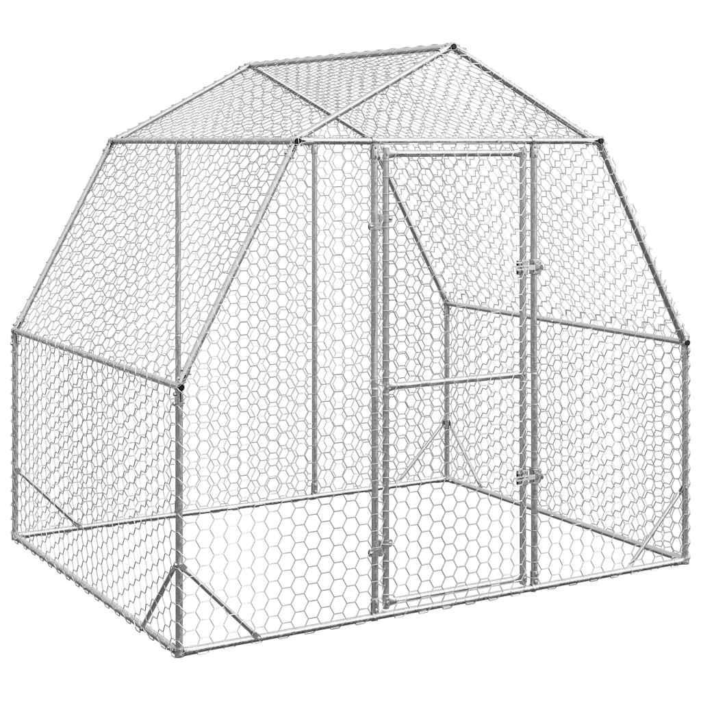 Gallinero 2,5x2x2,25 m acero galvanizado