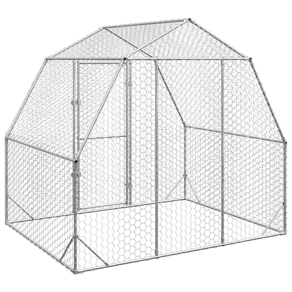 Gallinero 2,5x2x2,25 m acero galvanizado