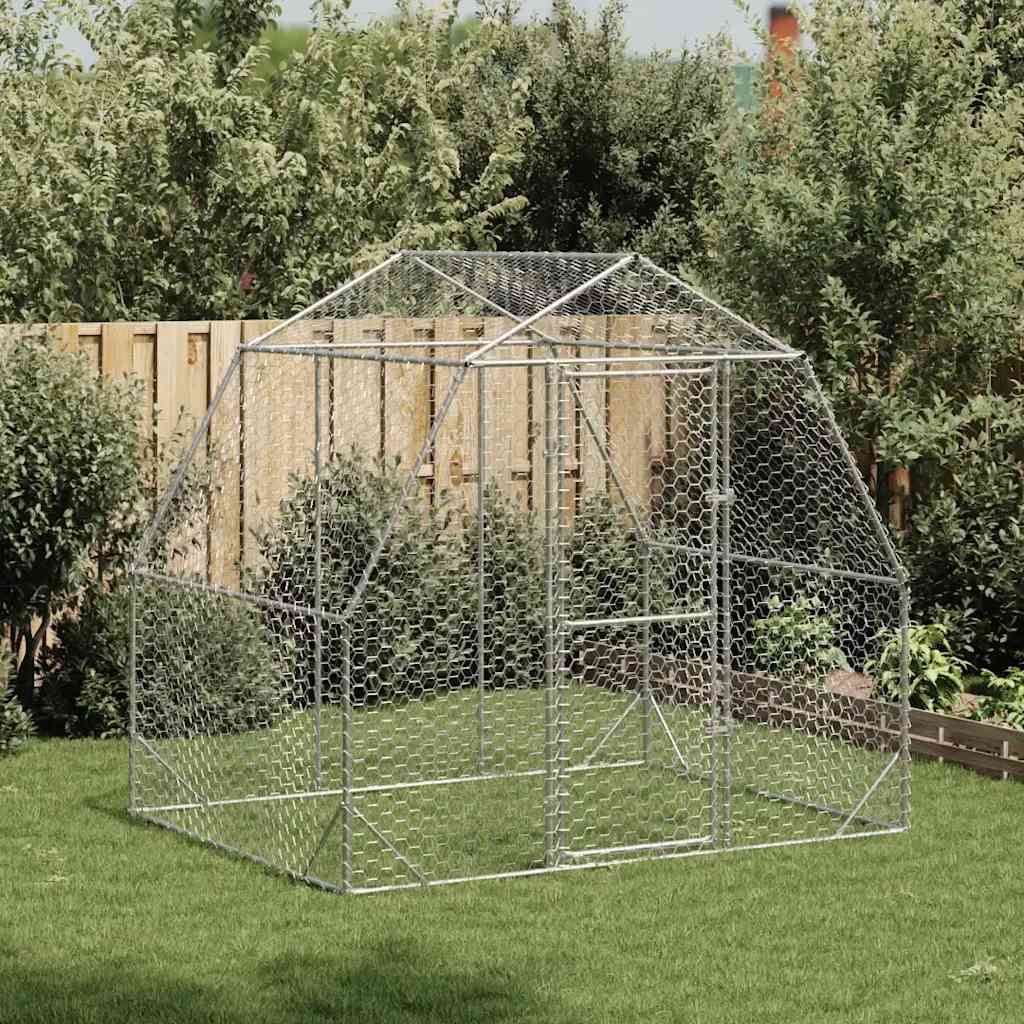Gallinero 2,5x2x2,25 m acero galvanizado