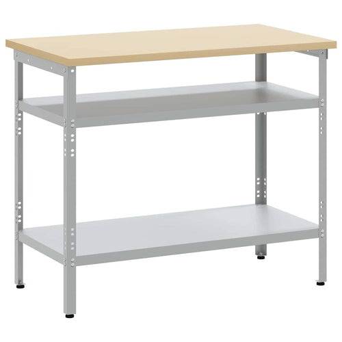 Workbench with Shelf Grey 100 x 55 x 85 cm