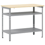 Mesa de Trabajo con estante Gris 100 x 55 x 85 cm