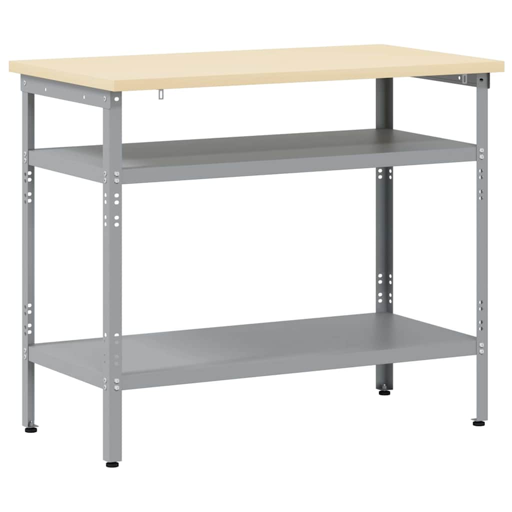 Mesa de Trabajo con estante Gris 100 x 55 x 85 cm