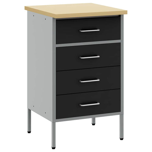 Workbench with drawer Black and Grey 50 x 55 x 85 cm
