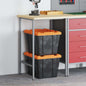 Mesa de Esquina Gris 55 x 55 x 85 cm Acero y madera engineered