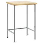 Mesa de Esquina Gris 55 x 55 x 85 cm Acero y madera engineered