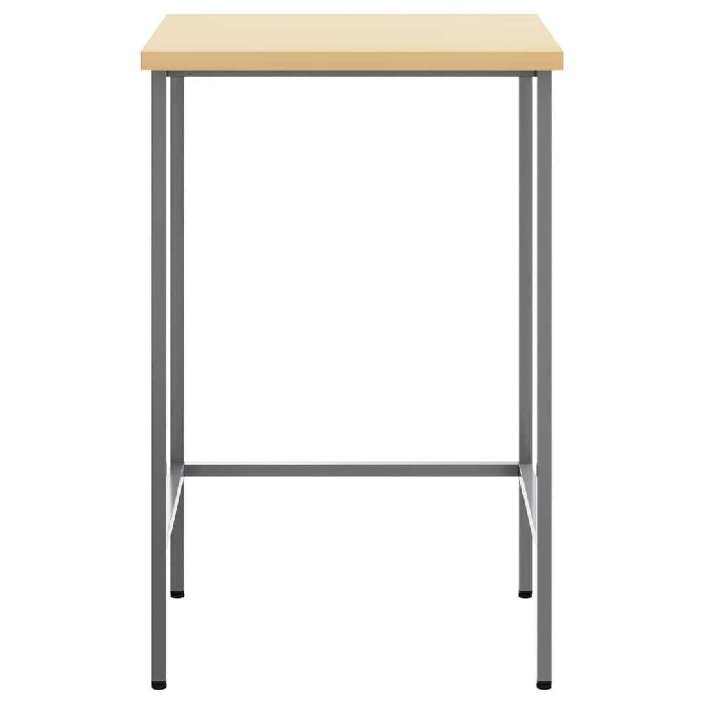 Mesa de Esquina Gris 55 x 55 x 85 cm Acero y madera engineered