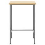 Mesa de Esquina Gris 55 x 55 x 85 cm Acero y madera engineered