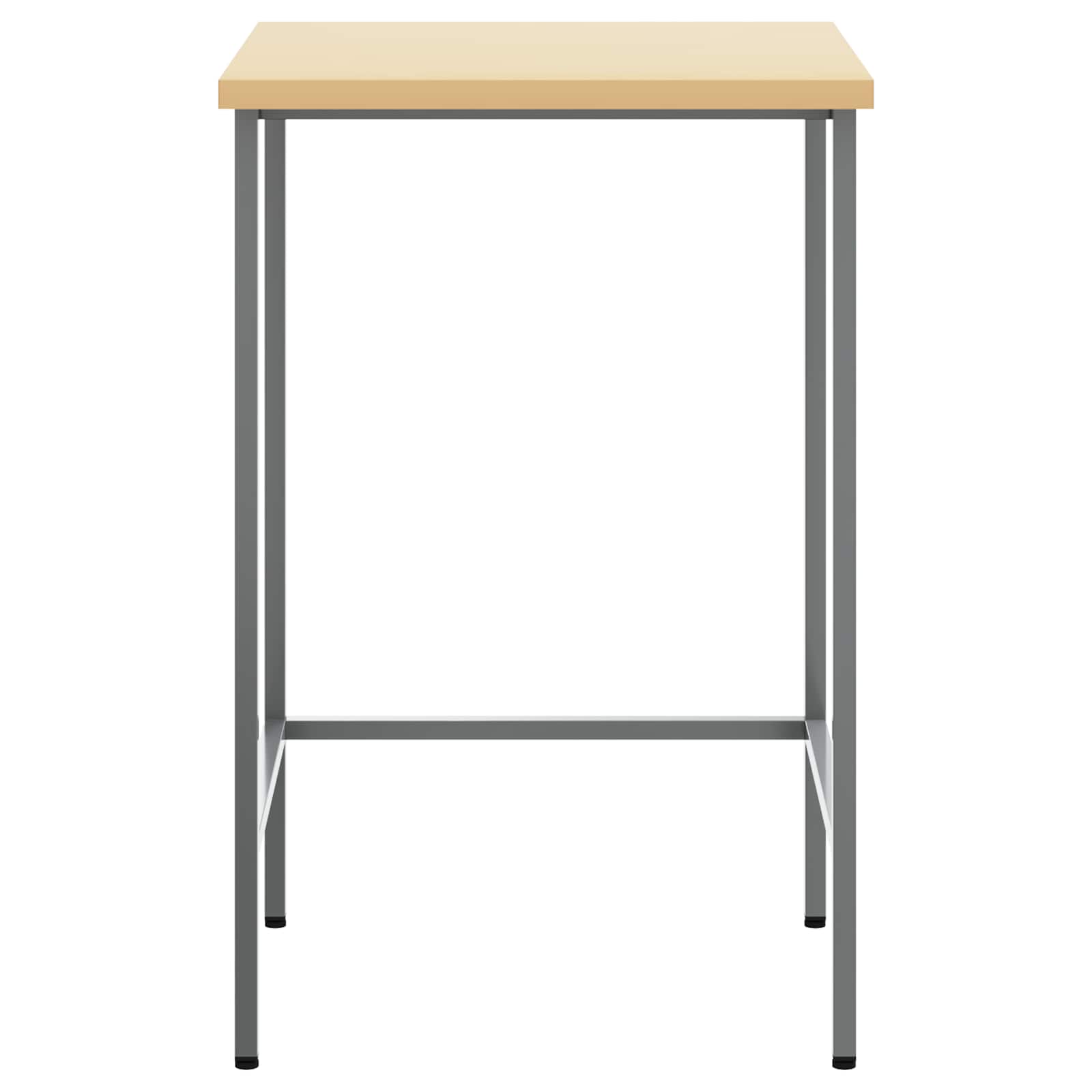 Mesa de Esquina Gris 55 x 55 x 85 cm Acero y madera engineered