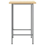 Mesa de Esquina Gris 55 x 55 x 85 cm Acero y madera engineered
