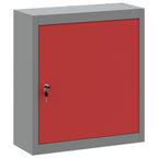 Armario de herramientas con estante Rojo y Gris 50 x 20 x 55 cm