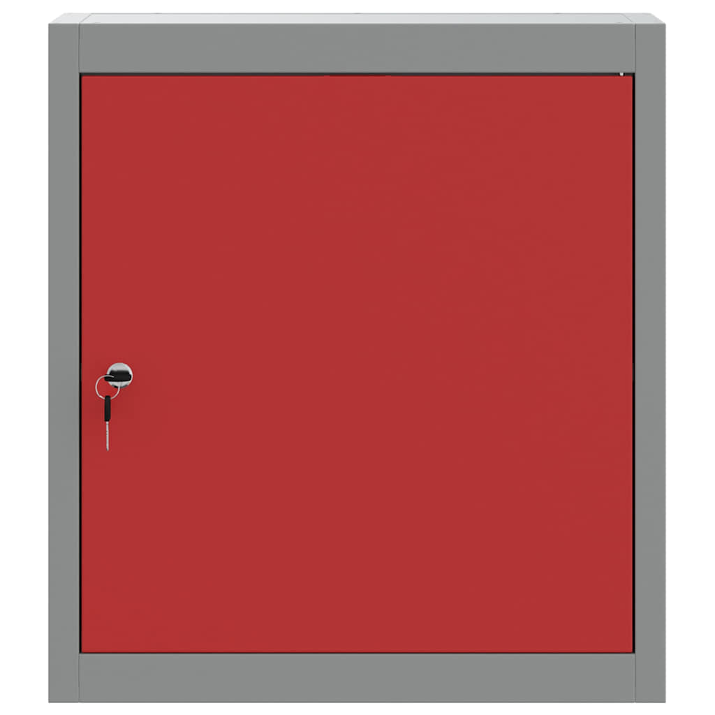 Armario de herramientas con estante Rojo y Gris 50 x 20 x 55 cm