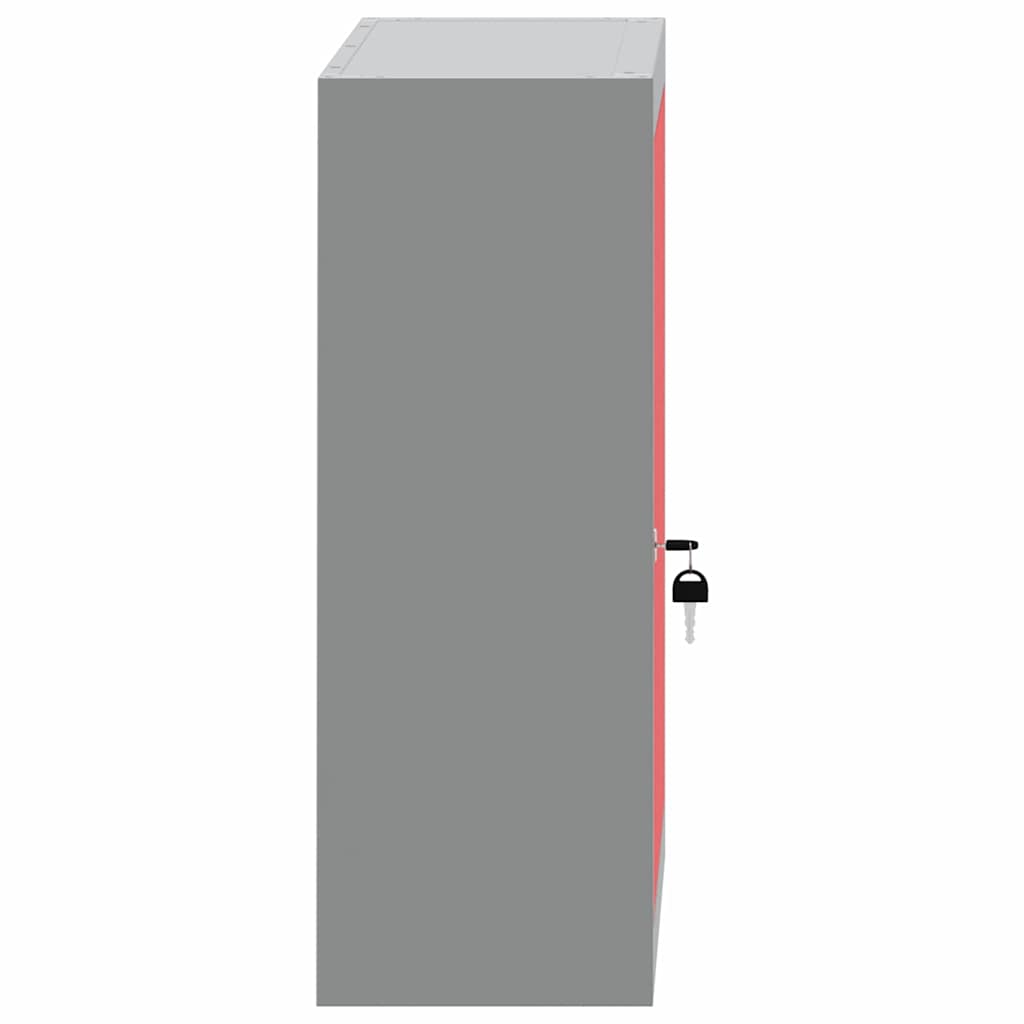 Armario de herramientas con estante Rojo y Gris 50 x 20 x 55 cm