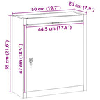 Armario de herramientas con estante Rojo y Gris 50 x 20 x 55 cm