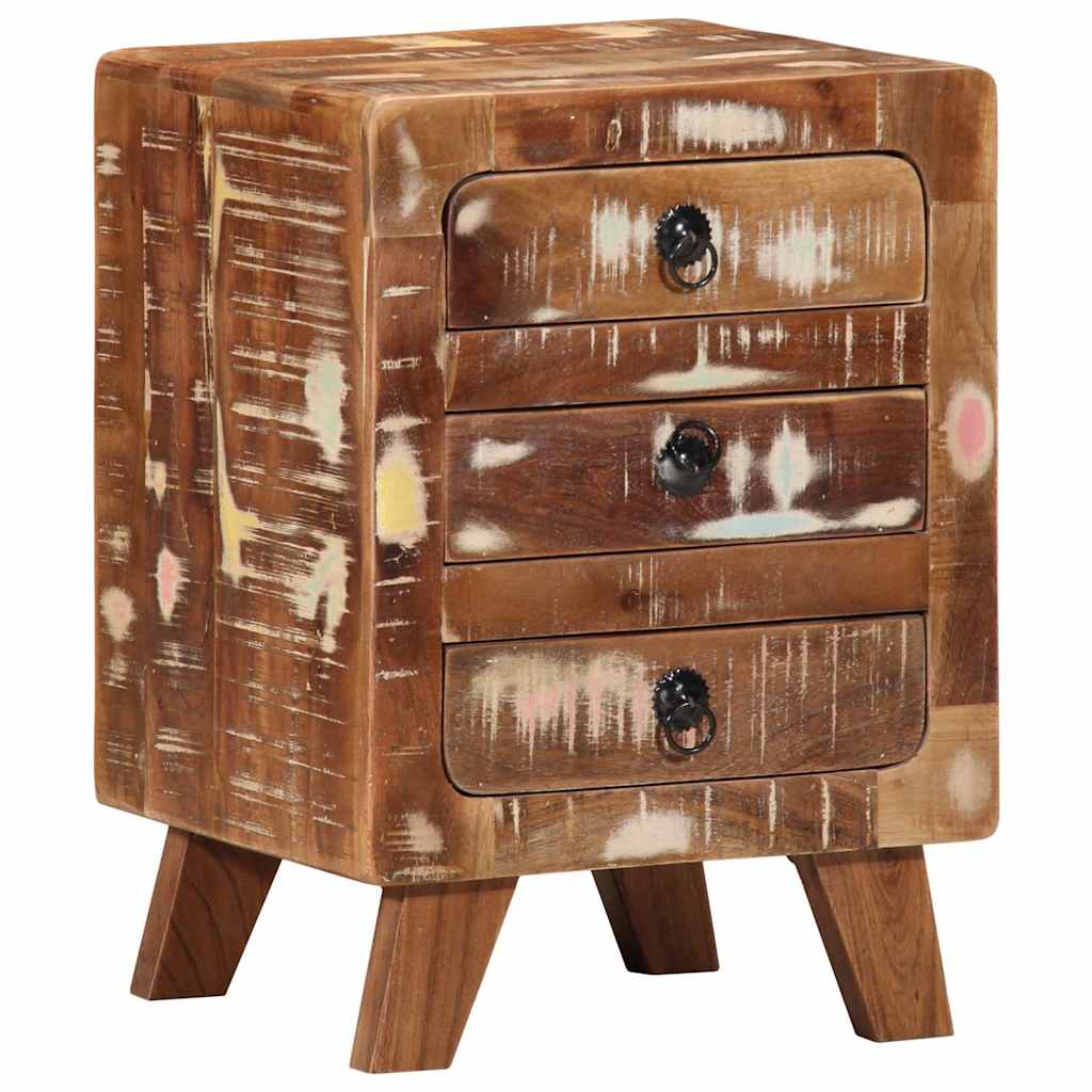 Mesilla de noche 2 uds 37x32x50 cm madera maciza reciclada