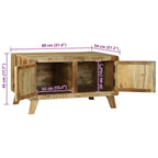 Mesa de Café Marrón 80 x 54 x 45 cm Madera de mango maciza