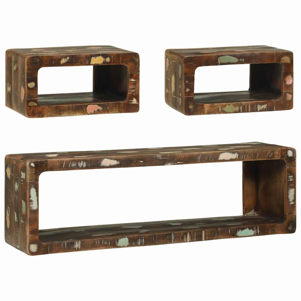 Conjunto de mueble de TV 3 pcs Madera maciza recuperada