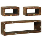 Conjunto de mueble de TV 3 pcs Madera maciza recuperada