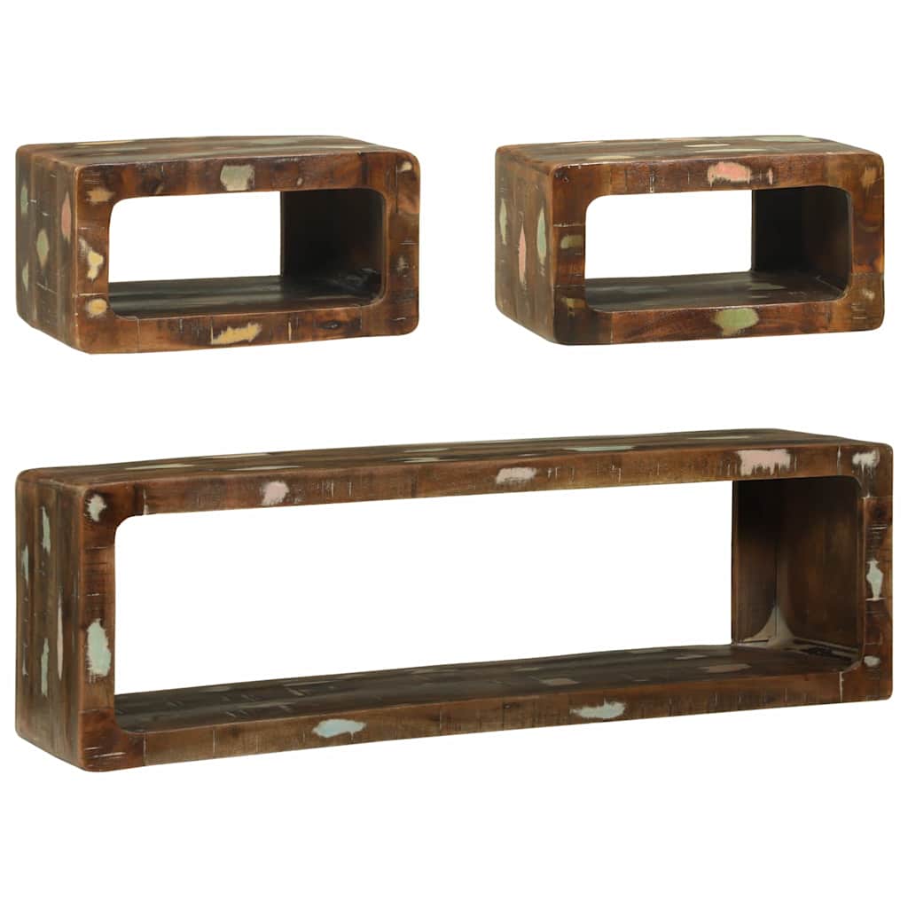 Conjunto de mueble de TV 3 pcs Madera maciza recuperada