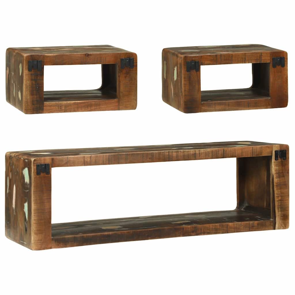 Conjunto de mueble de TV 3 pcs Madera maciza recuperada