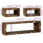 Conjunto de mueble de TV 3 pcs Madera maciza recuperada