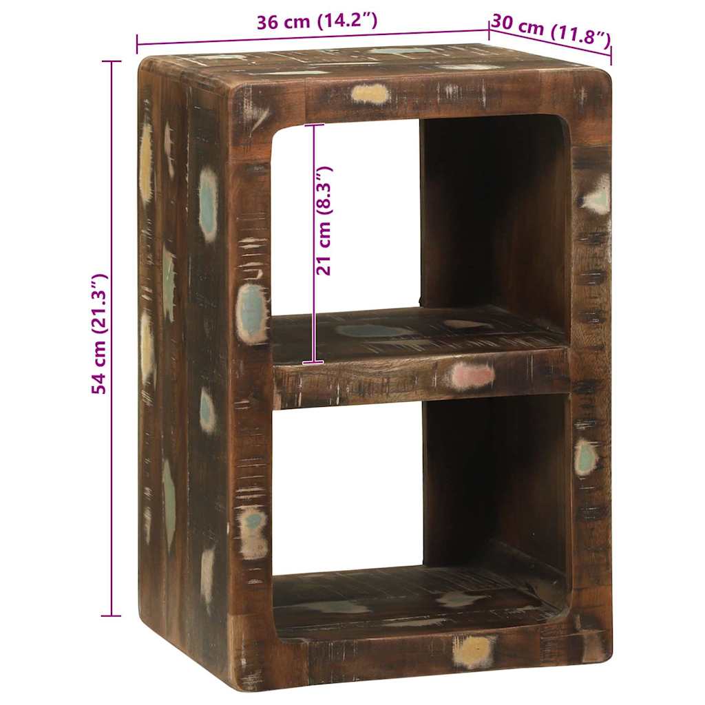 Mueble de TV con estante Multicolor Madera maciza recuperada