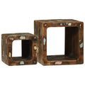 Unidades de TV 2 pcs Multicolor Madera sólida recuperada